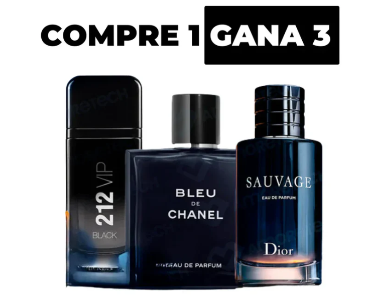 Kit Trío de Perfumes Masculinos con Descuento Especial! 🔥